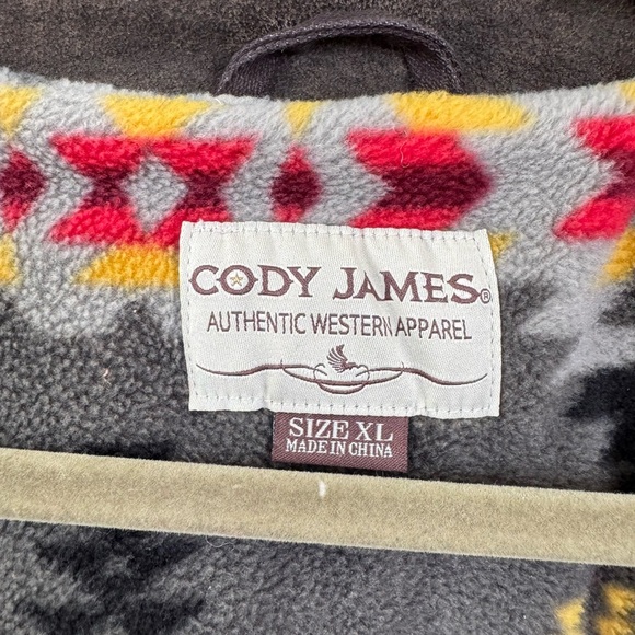 Cody James Men’s Ozark Memphis Washed Rancher Jacket Black Sz XL Western Fleece - Picture 6 of 9